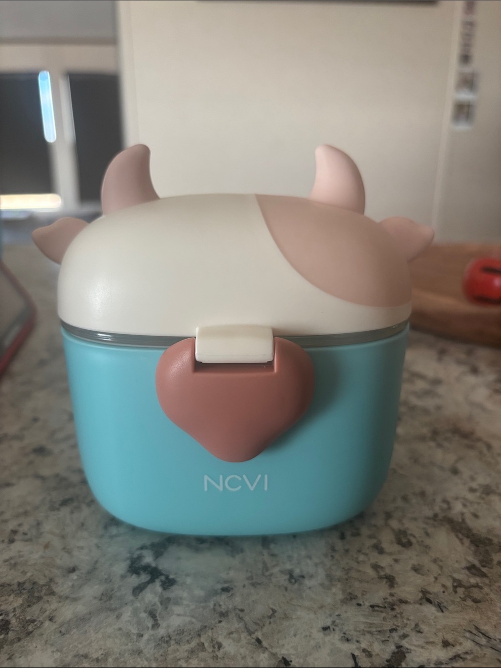 Formula Storage Case - Blue & Cream Cute Cow Design